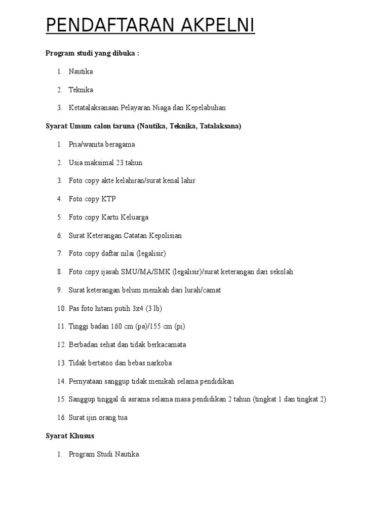 Pendaftaran Akpelni