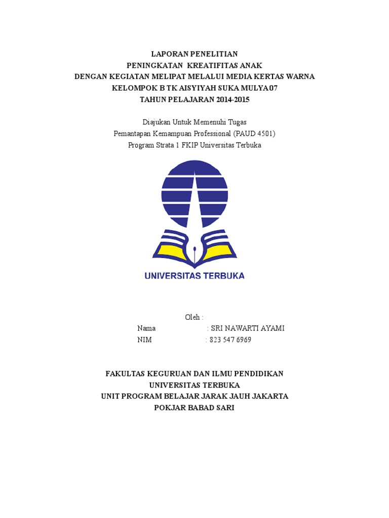 Ptk Melipat Kertas Paud Bunda