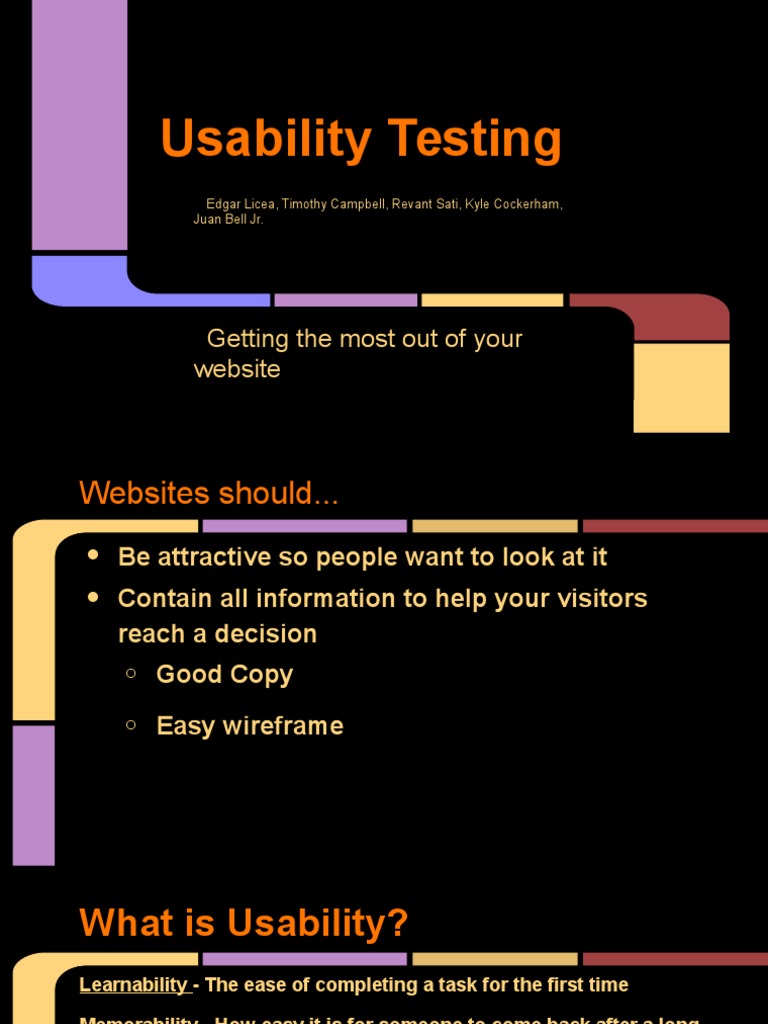 Usability Testing: Getting The Most Out of Your Website | PDF