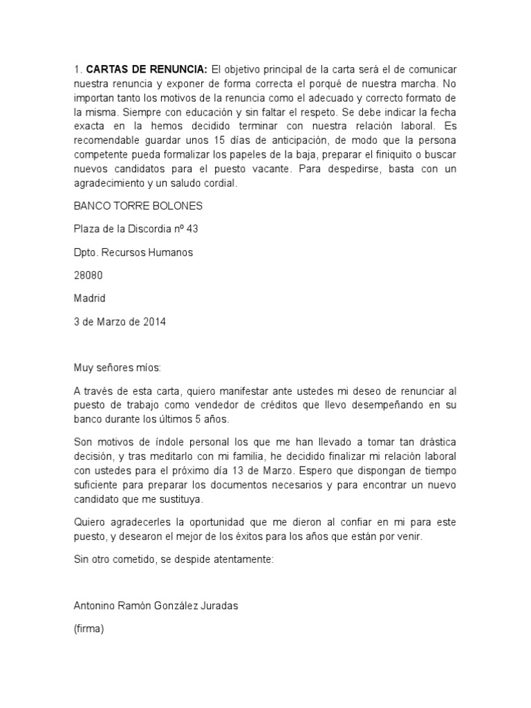 Modelos de Cartas Madrid Recursos humanos Prueba gratuita de 30