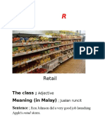 Retail: The Class Meaning (In Malay) Sentence