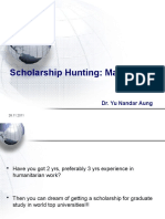 Scholarship Hunting: Make It Easy: Dr. Yu Nandar Aung
