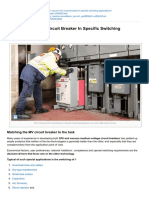 SF6 or Vacuum MV Circuit Breaker in Specific Switching Applications