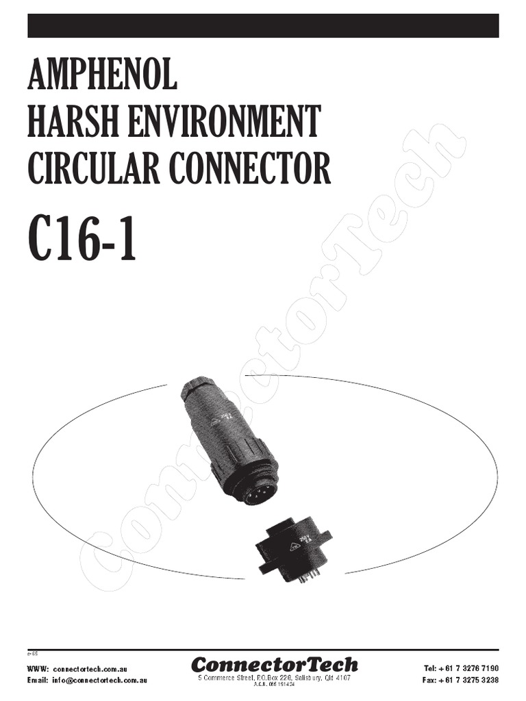AMPHENOL C161 Circular Connectors Technical Specifications and Product