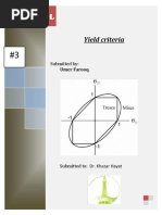 Yield Criteria: Submitted by