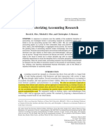 Oler, D.K., Et Al., 2010, Characterizing Accounting Research