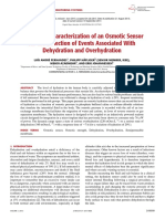 Design and Characterization of An Osmotic Sensor For The Detection of Events Associated With Dehydration and Overhydration