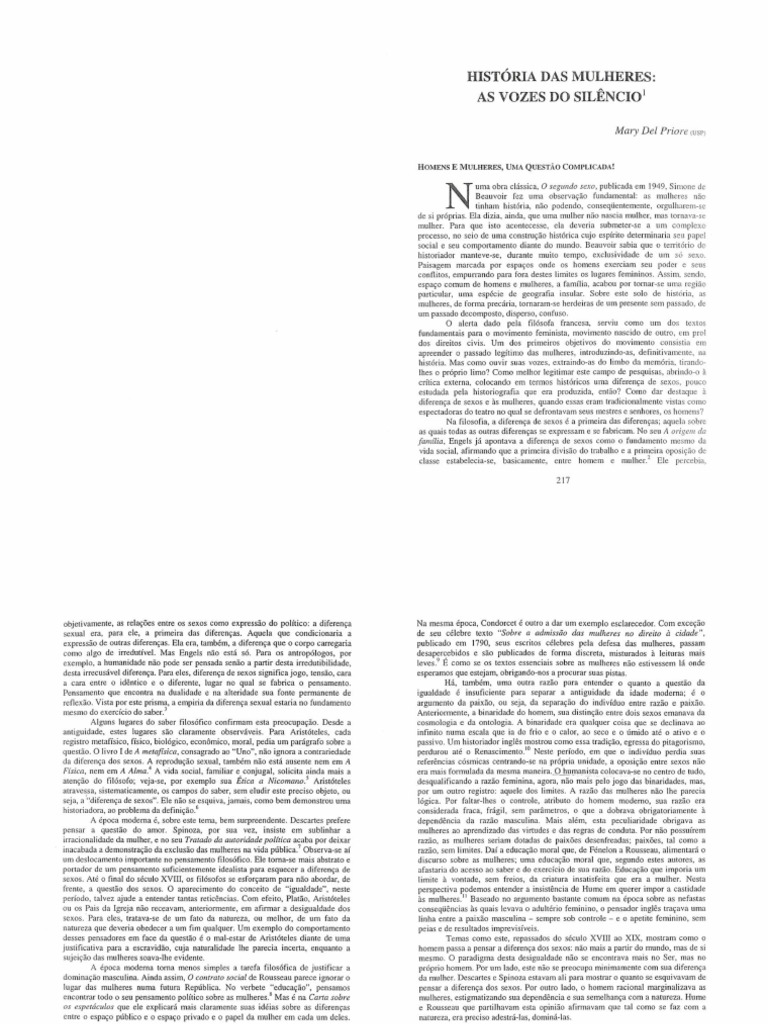 Mary Del Priore História Das Mulheres Pdf