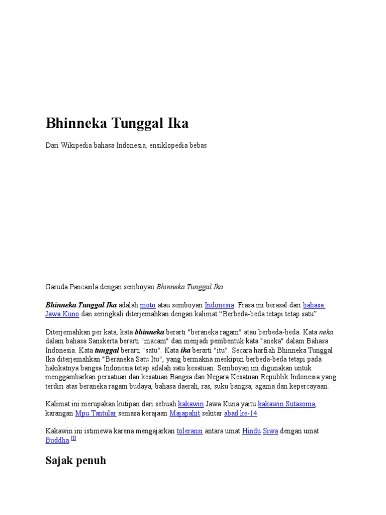 Bhinneka Tunggal Ika