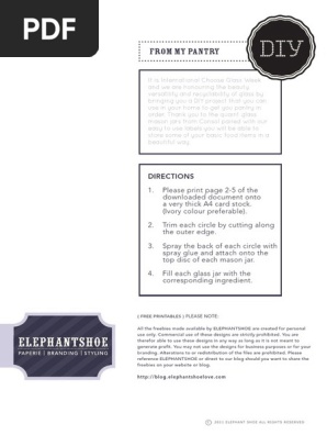 Etiquetas para la cocina
