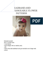 Crochet Headband with Interchangeable Flower Patterns