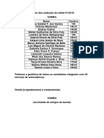 Ordem Das Audições Do Edital 01 Net