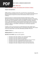 Crisc SPRING 2013 Certified in Risk and Information Systems Control