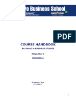 Course Handbook - Year 1, Semester 1