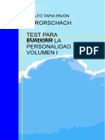 El Rorschach Test Para Evaluar La Personalidad Vol i