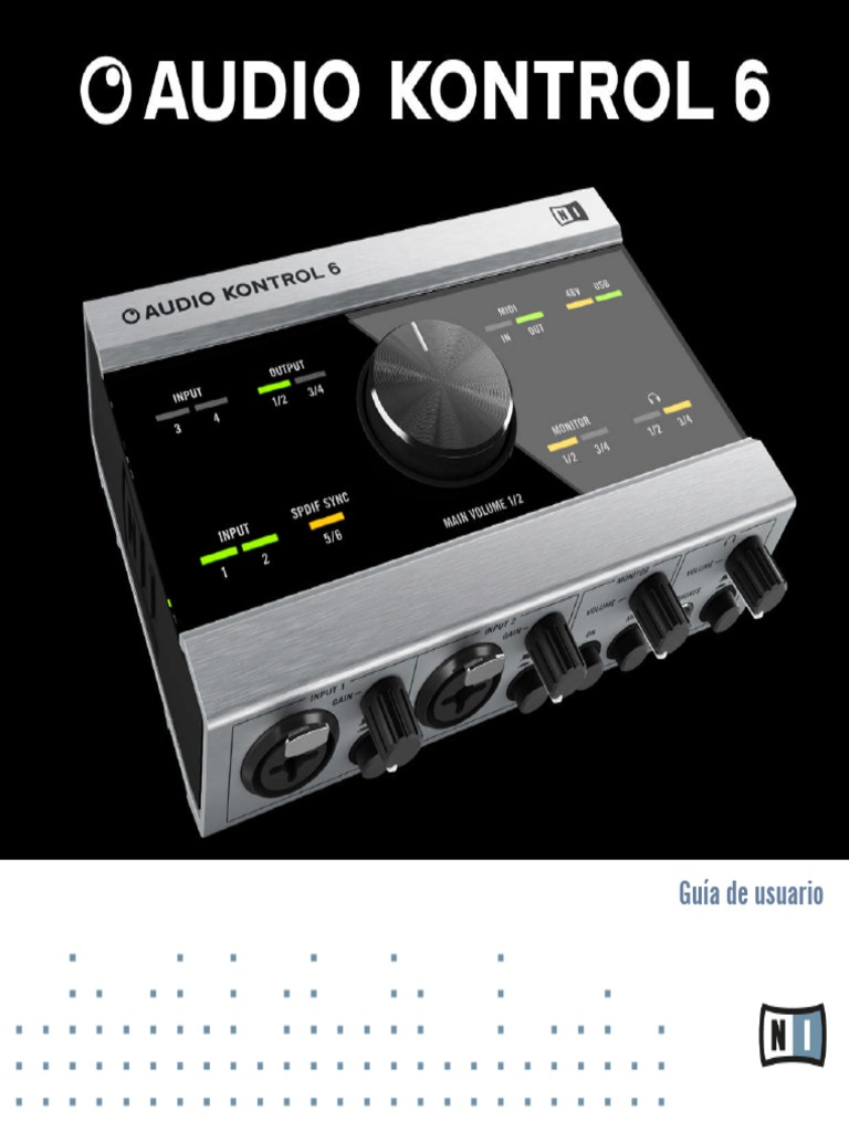 Komplete Audio 6 Manual Spanish PDF USB Almacenador intermediario