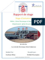 Rapport de Stage Centrale Thermique Diesel Laâyoune ONE