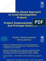 Community Based Approach To Local Development Project: Project Implementation Plan and Principal Activities
