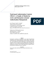 Task-based Authorization Controls (TBAC) a Family of Models for Active and Enterprise-Oriented Authorization Management