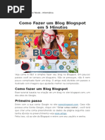 Como criar Um Blog