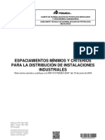 Nrf-010-Pemex-2014 Espaciamientos Mínimos y Criterios Para La Distribución de Instalaciones Industriales