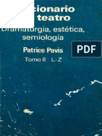 PAVIS, P. - Diccionario Del Teatro - Dramaturgia Estetica Semiologia Tomo 02 (L-Z)