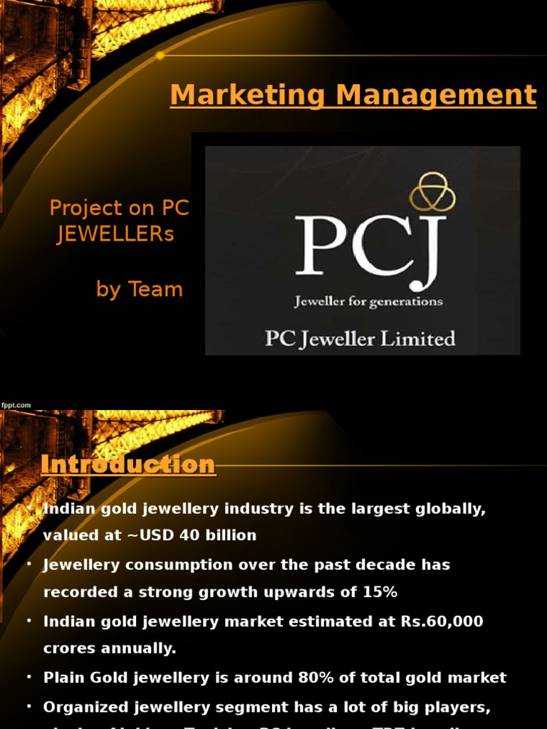 PC JEWELLERS Analysis  Jewellery  Market (Economics)