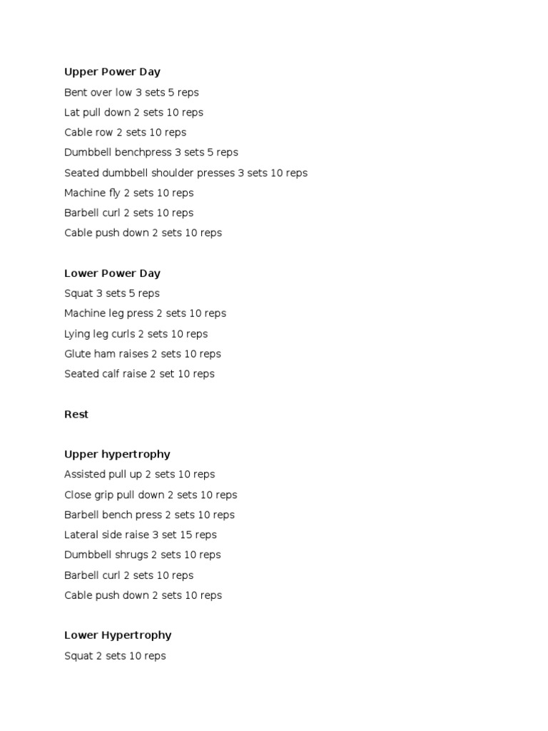 Women Bodybuilding Routine PDF