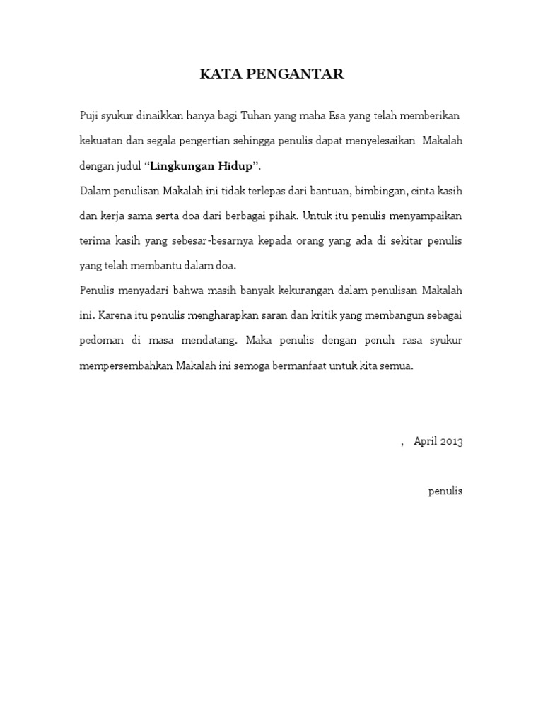 Makalah Lingkungan Hidup Doc