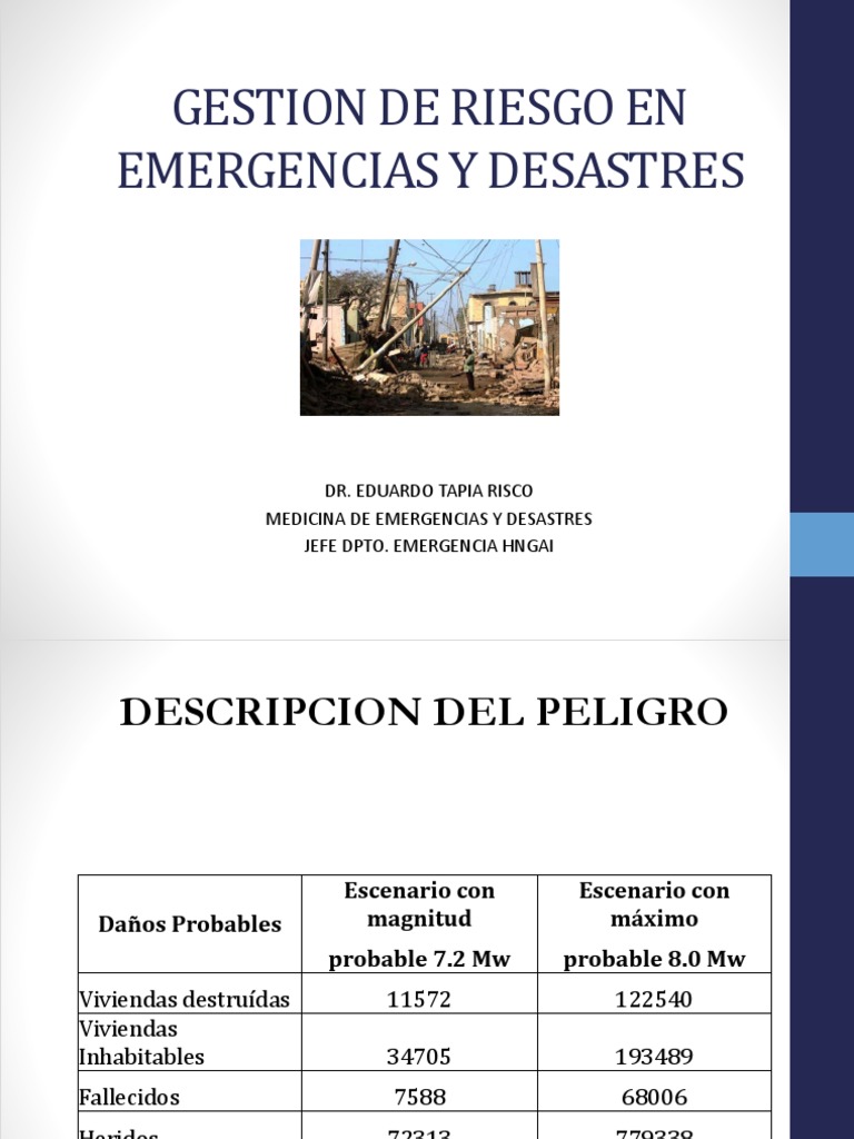Gestión de Riesgos en Emergencias | PDF | Riesgo | Salud y bienestar