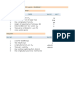 1 KG Operating Weight (W) : Design of Saddle Support Inputs For Vertical Load Sr. No Data Value Unit