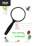 Download 00056  Scavenger Hunt - Operation Birthday Bash for any size party Age 7 - 13 by SimpliFun Studios SN33159699 doc pdf
