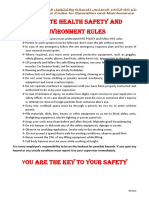 Worksite Health Safety and Environment Rules: You Are The Key To Your Safety