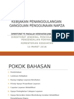 Kebijakan Penanggulangan Napza