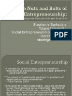 The Nuts and Bolts of Social Entrepreneurship