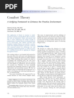 2006 - Comfort Theory A Unifying Framework To Enhance The Practice Environment - 2 PDF