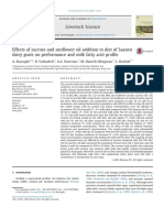 Effects OfsucroseandsunfloweroiladditiontodietofSaanen