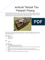 Cara Membuat Tempat Tisu Dari Pelepah Pisang