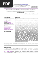 Organizational Technology Management by Functional Departmentalization as Important Technology Future Expectancies