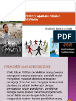 Pertemuan Ke......., Pembelajaran Orang Dewasa