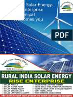 Rural India Solar Energy-RISE Enterprise Business Presentation English 