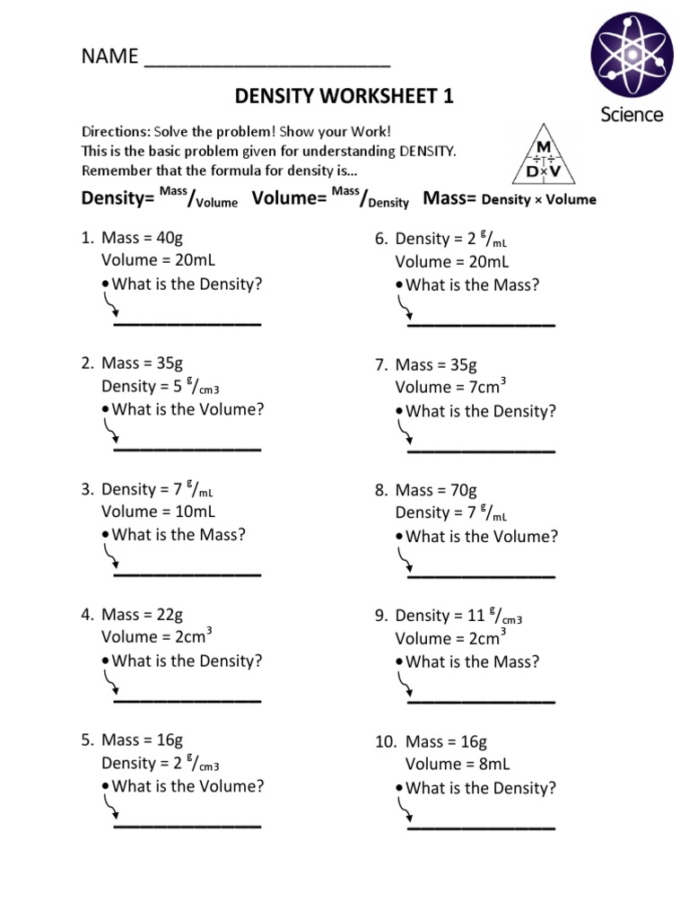 Density Of Regular And Irregular Objects