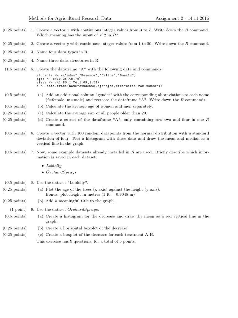 R Programming for Agri Research | PDF