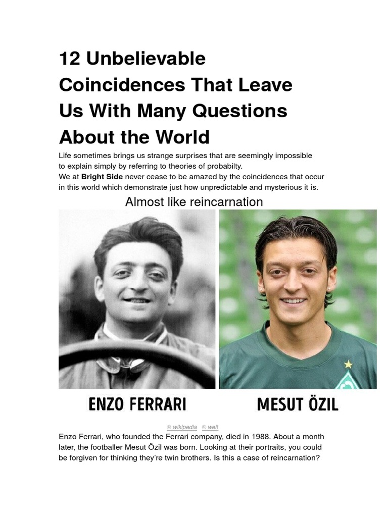 12 Unbelievable Coincidences | PDF | Rms Titanic | Rome