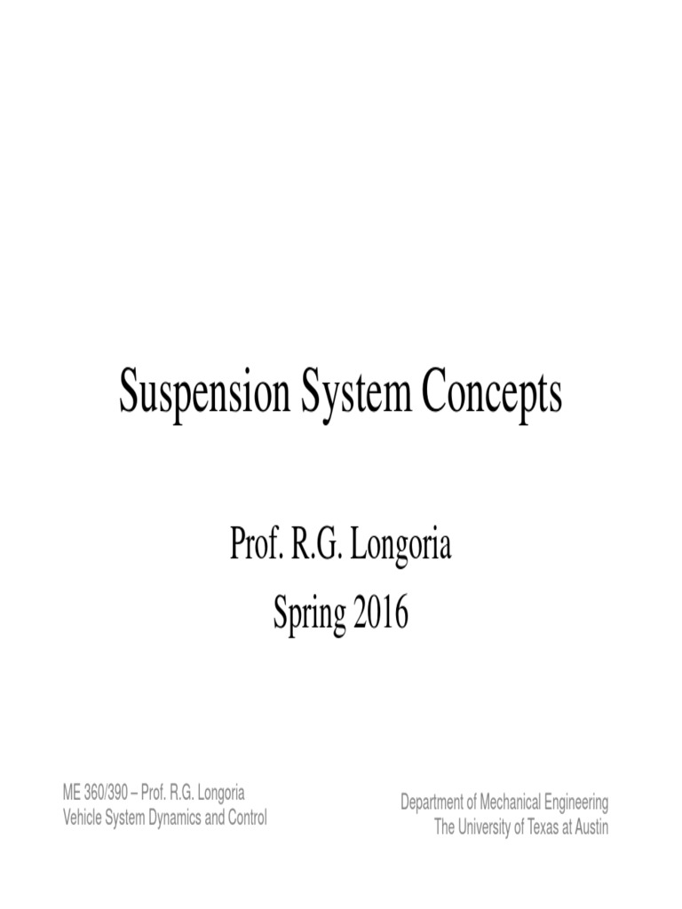 Vehicle Suspension Dynamics Overview | PDF | Suspension (Vehicle ...