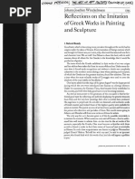 Reflection on the imitation of  greek Works in Painting and Sculpture