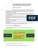 Important Faqs Regarding The Jee Main 2017 Application Form and The Answers To It