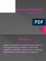Programming Paradigm- Object Orientated