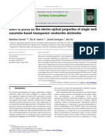 Effect of Purity On The Electro-Optical Properties of SWCNT