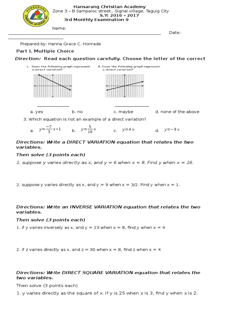 mathematics assignment grade 9 term 1 2023